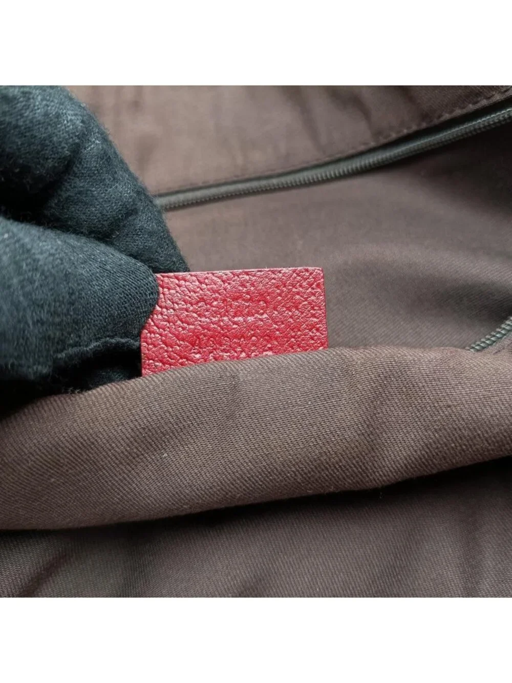 Gucci GG Supreme Beige Red Canvas Leather Handbag